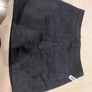 NWT Navy Suede Skirt
